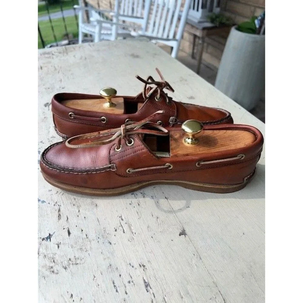 Timberland Men's sz 10 Brown Classic 2 Eye Boat Shoes VGC